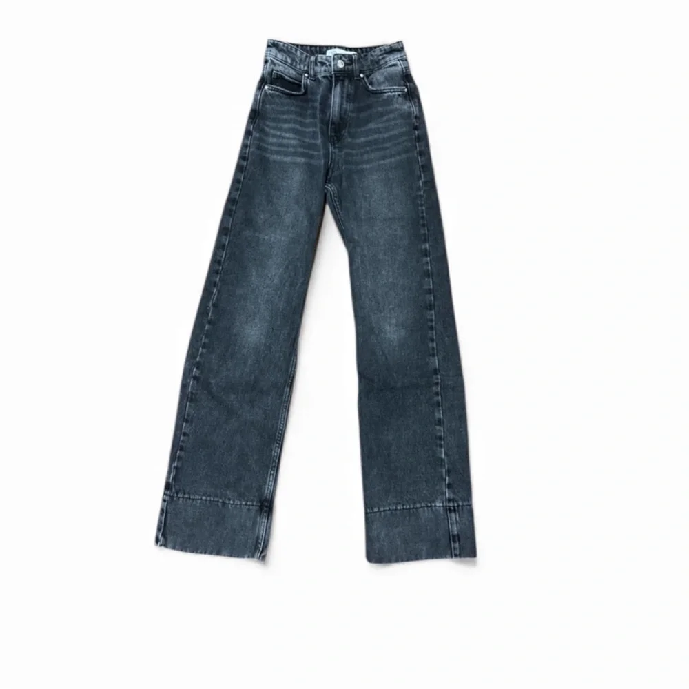 Zara Charcoal Wide Leg Jeans